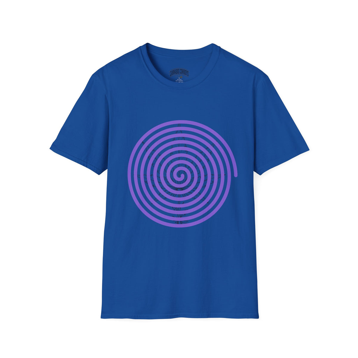 Spiral Target Graphic T-Shirt — Purple Concentric Circles Trendy Tee