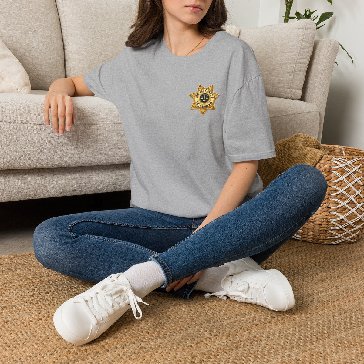 Sheriff Badge Pocket T‑Shirt — Vintage Law Enforcement Star Chest Tee