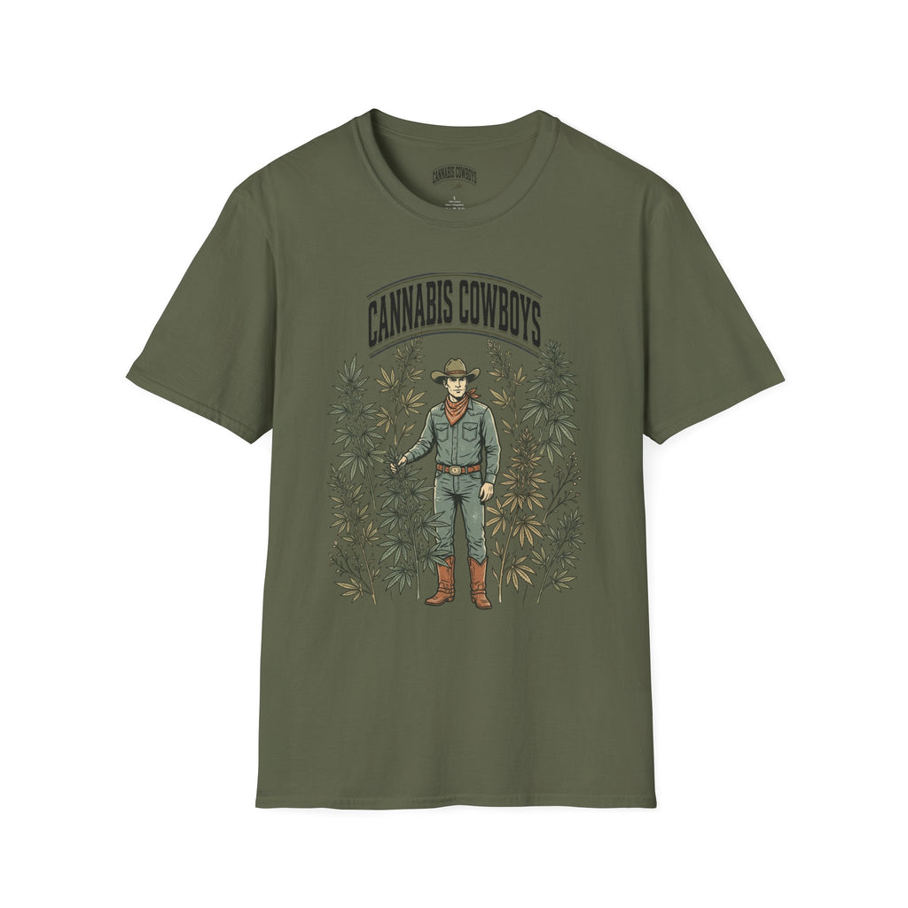 Cannabis Cowboys T-Shirt — Vintage Western Hemp Graphic Tee