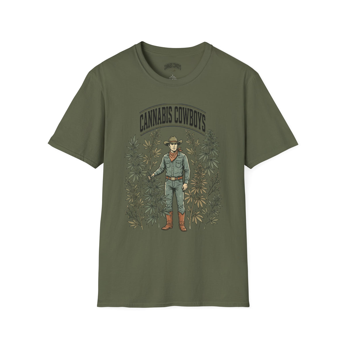 Cannabis Cowboys T-Shirt — Vintage Western Hemp Graphic Tee