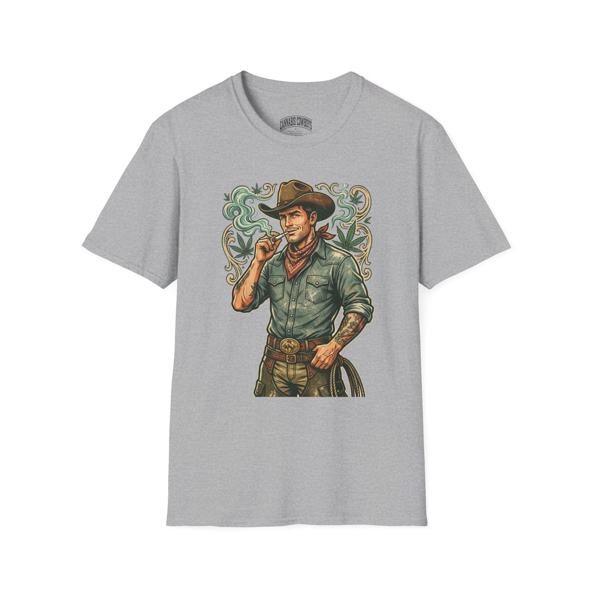 Cowboy Westman T‑Shirt — Vintage Ranch Smoke Graphic Tee