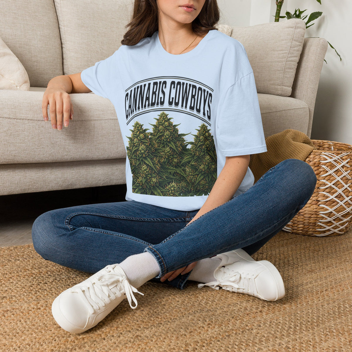 Cannabis Cowboys T-Shirt — Vintage Marijuana Graphic Tee for Enthusiasts