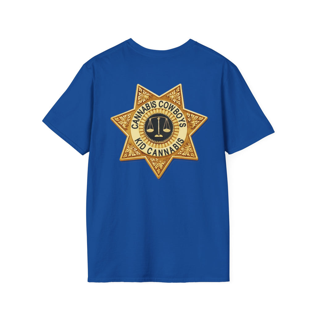 Sheriff Badge Pocket T‑Shirt — Vintage Law Enforcement Star Chest Tee