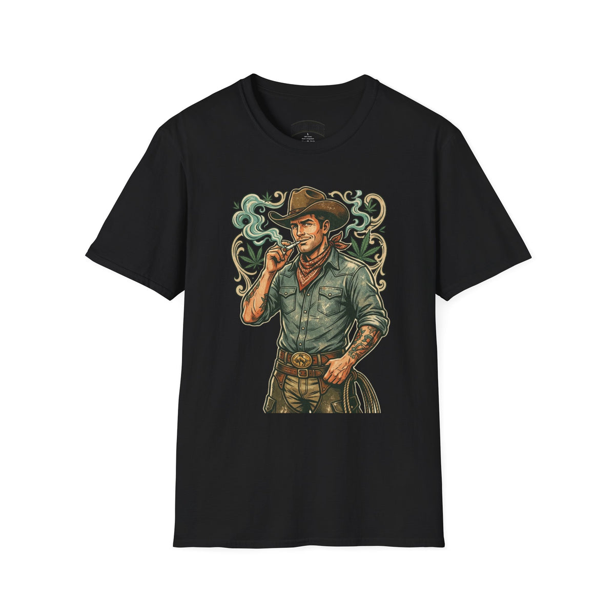 Cowboy Westman T‑Shirt — Vintage Ranch Smoke Graphic Tee