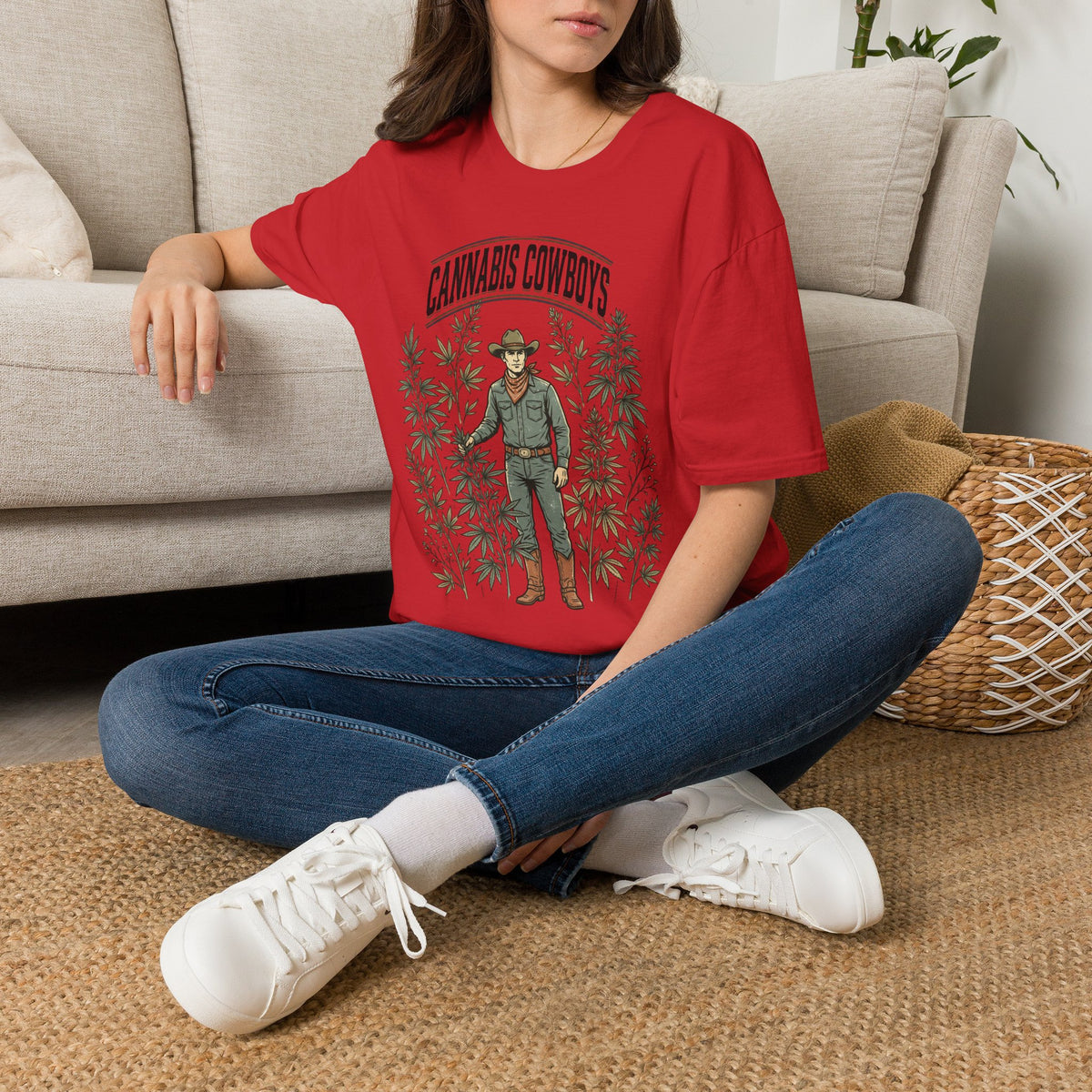 Cannabis Cowboys T-Shirt — Vintage Western Hemp Graphic Tee