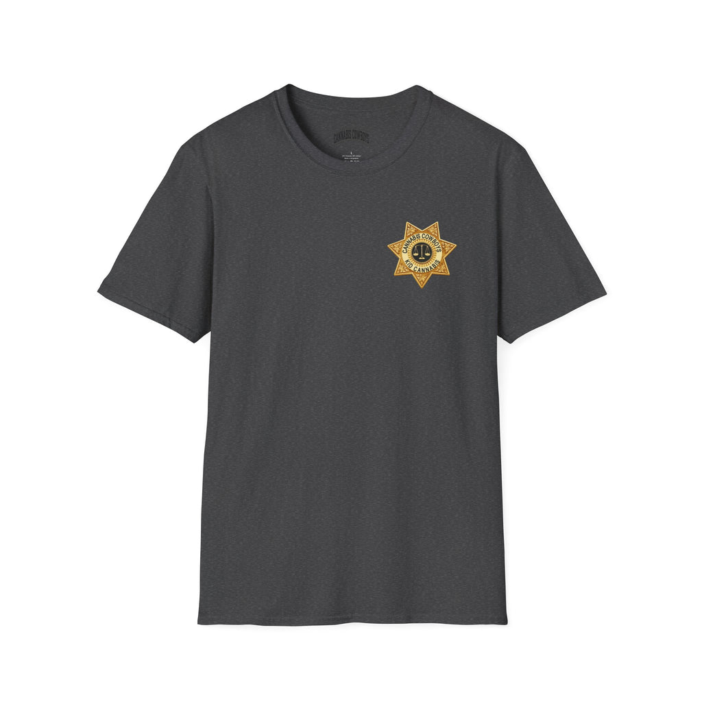 Sheriff Badge Pocket T‑Shirt — Vintage Law Enforcement Star Chest Tee