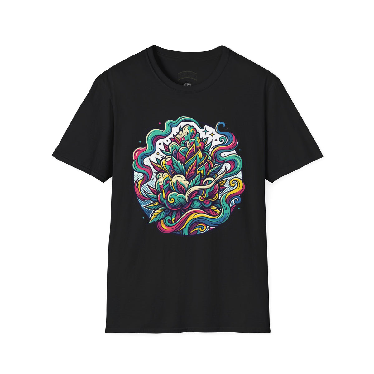 Psychedelic Botanical Tee — Colorful Abstract Floral Mandala T-Shirt