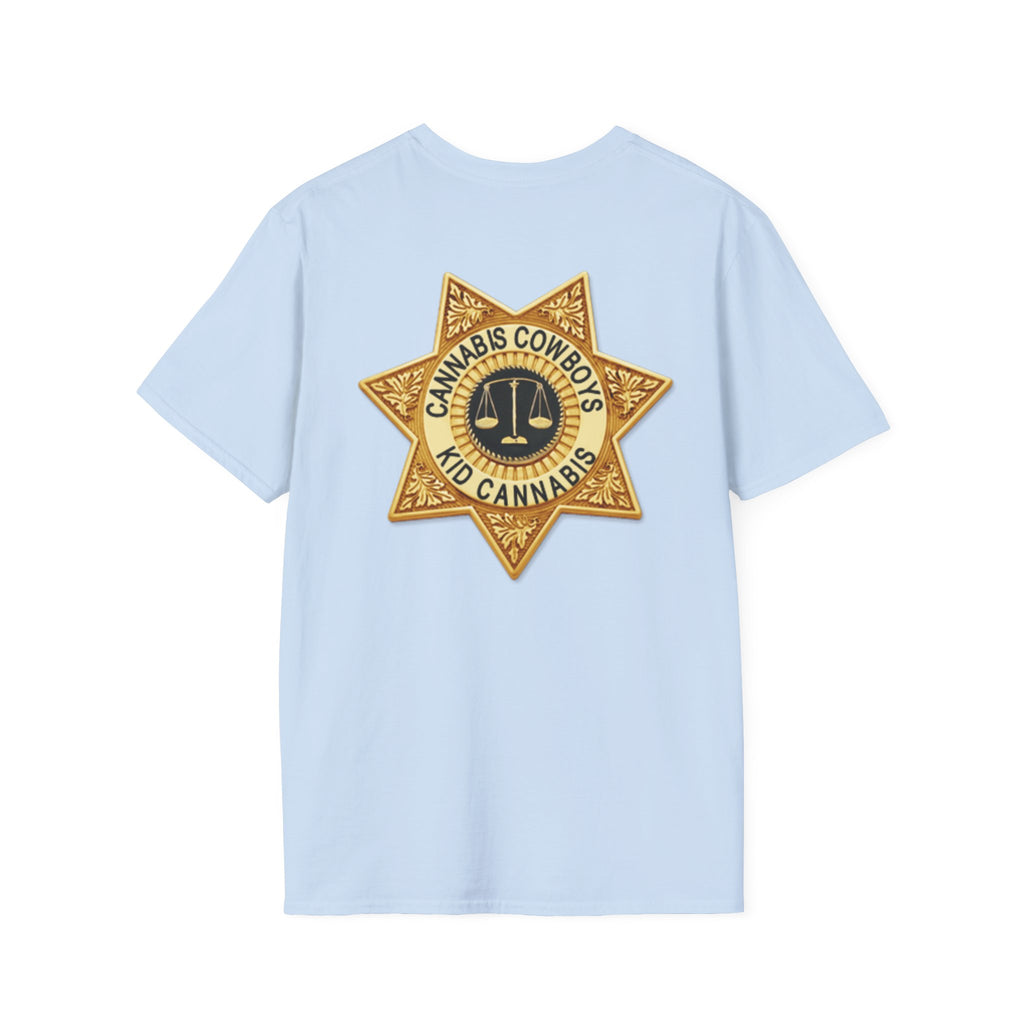 Sheriff Badge Pocket T‑Shirt — Vintage Law Enforcement Star Chest Tee