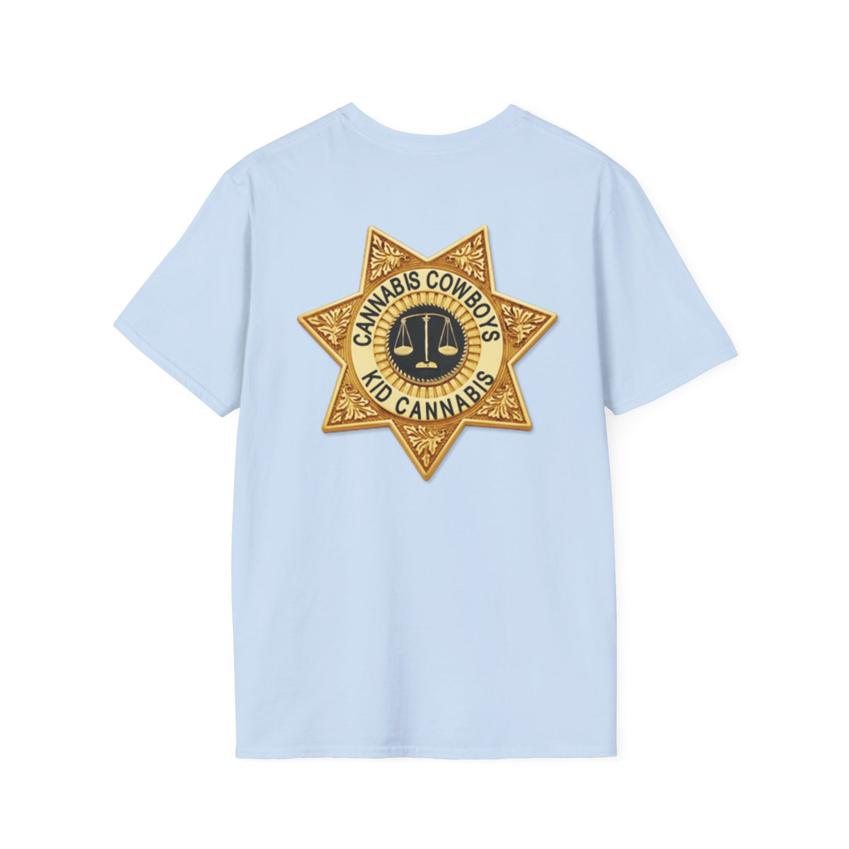 Sheriff Badge Pocket T‑Shirt — Vintage Law Enforcement Star Chest Tee