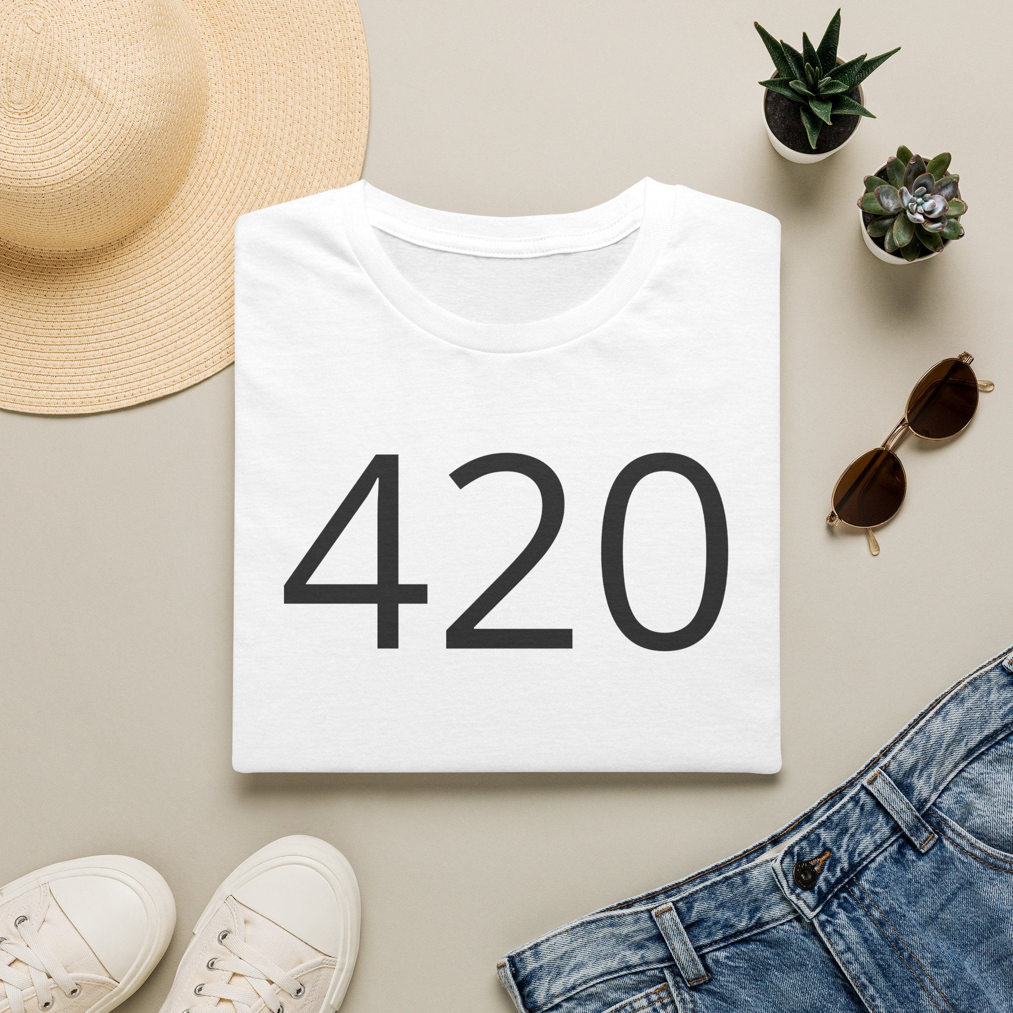 420 Graphic T-Shirt — Minimal Cannabis Number Tee