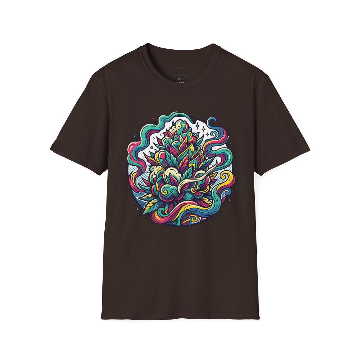 Psychedelic Botanical Tee — Colorful Abstract Floral Mandala T-Shirt