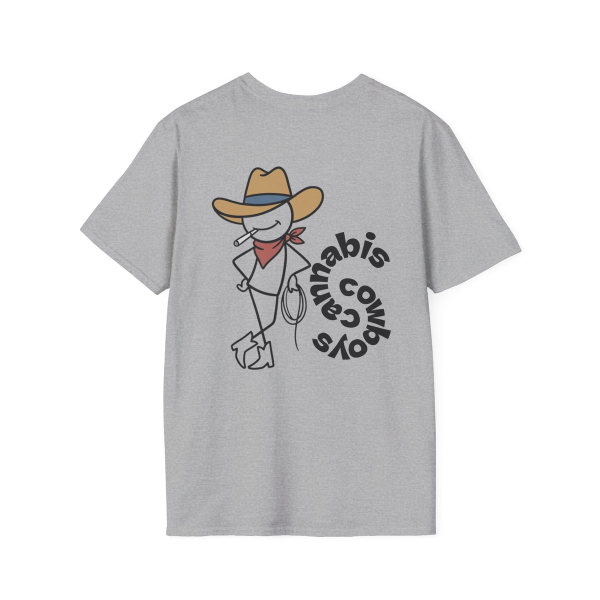Cannabis Cowboys T-Shirt — Minimalist Cannabis Leaf Tee