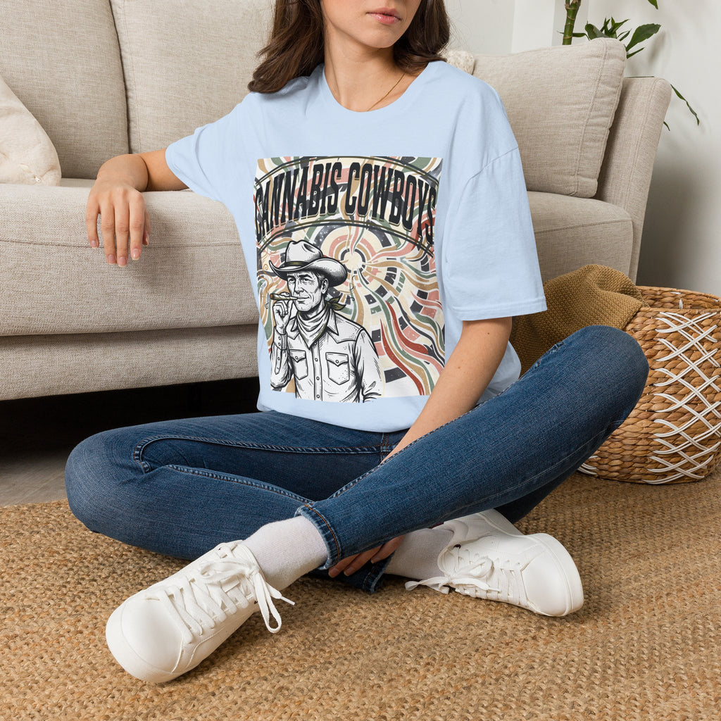 Cannabis Cowboys T-Shirt — Retro Psychedelic Western Graphic Tee