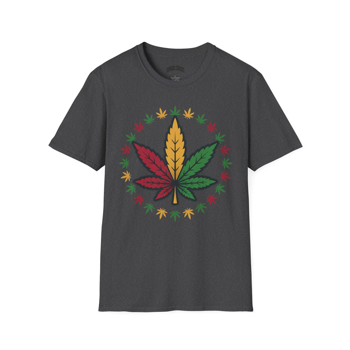 Rasta Cannabis Leaf T-Shirt – Reggae Red Yellow Green Marijuana Tee