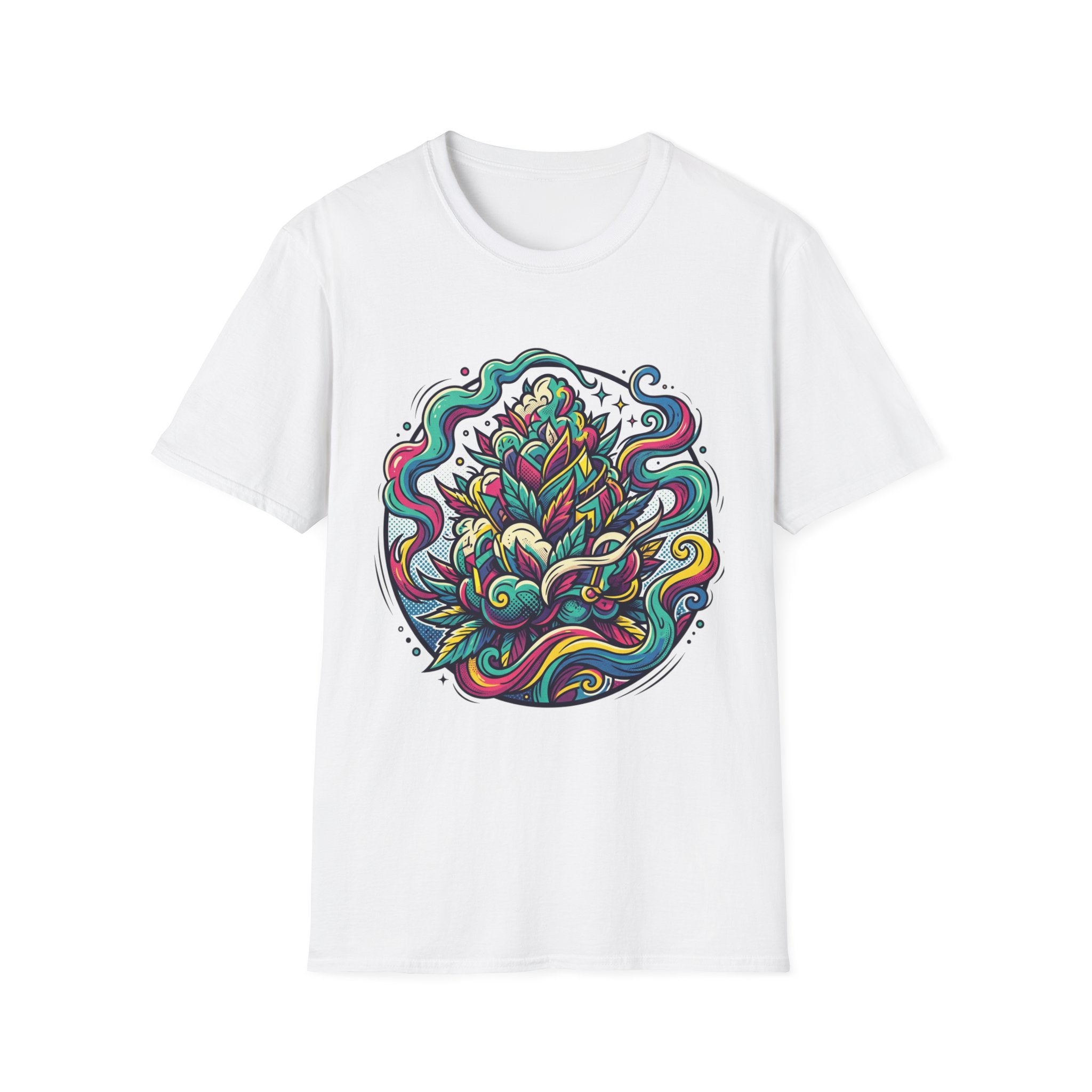 Psychedelic Floral Tee — Colorful Mandala Lotus T-Shirt