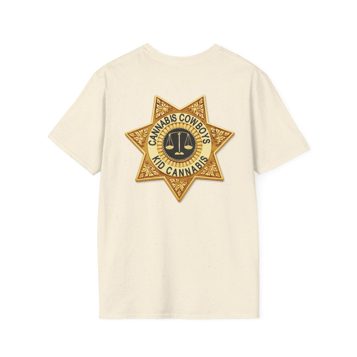 Sheriff Badge Pocket T‑Shirt — Vintage Law Enforcement Star Chest Tee