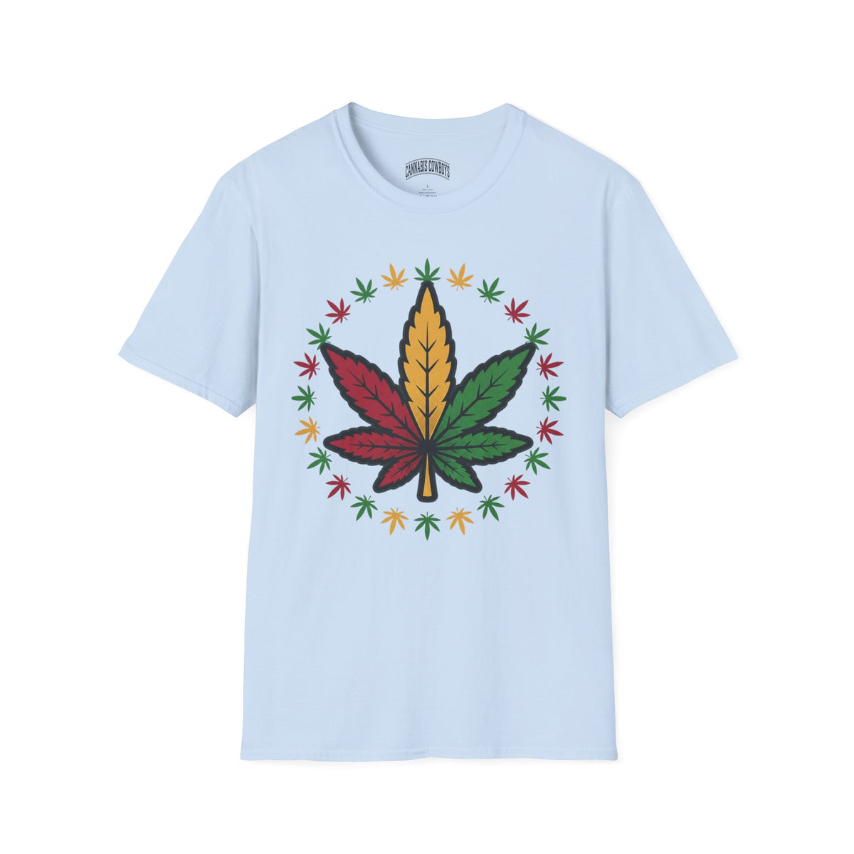 Rasta Cannabis Leaf T-Shirt – Reggae Red Yellow Green Marijuana Tee