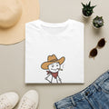 Cowboy Character T-Shirt — Cute Western Smoking Stick Figure Tee