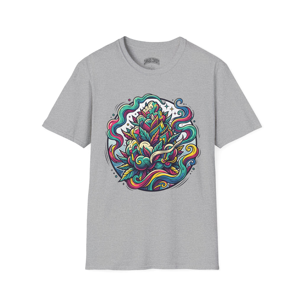 Psychedelic Botanical Tee — Colorful Abstract Floral Mandala T-Shirt