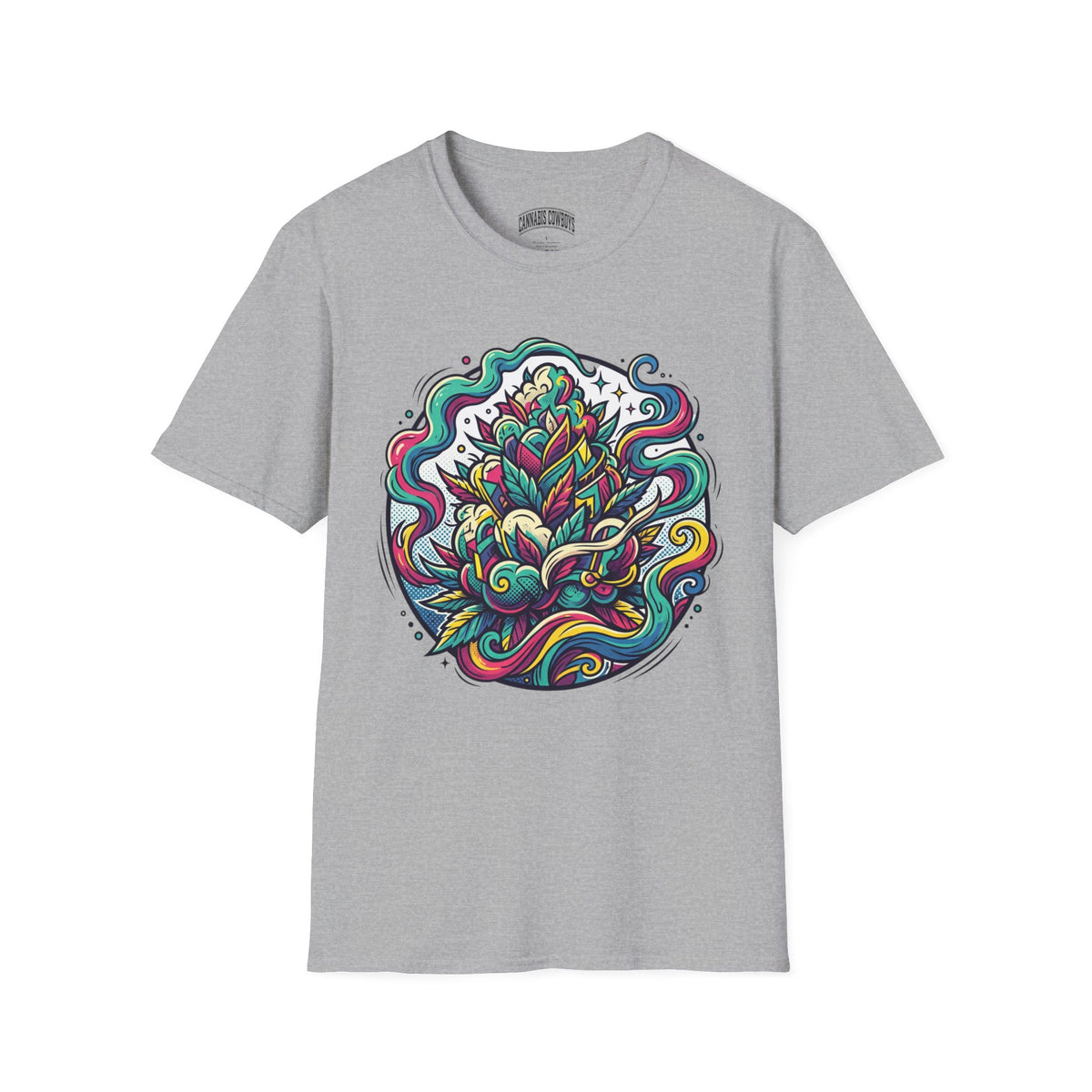 Psychedelic Botanical Tee — Colorful Abstract Floral Mandala T-Shirt