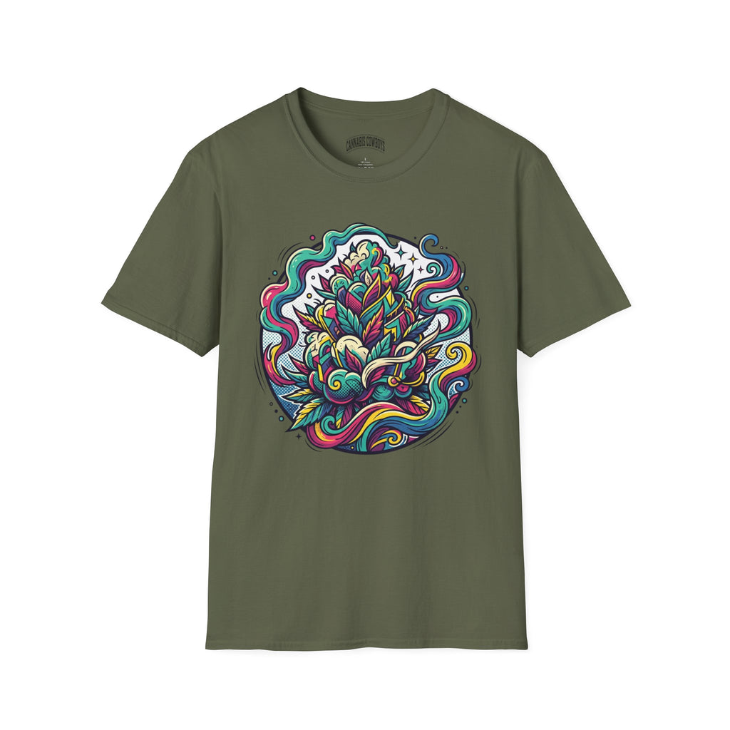 Psychedelic Floral Tee — Colorful Mandala Lotus T-Shirt