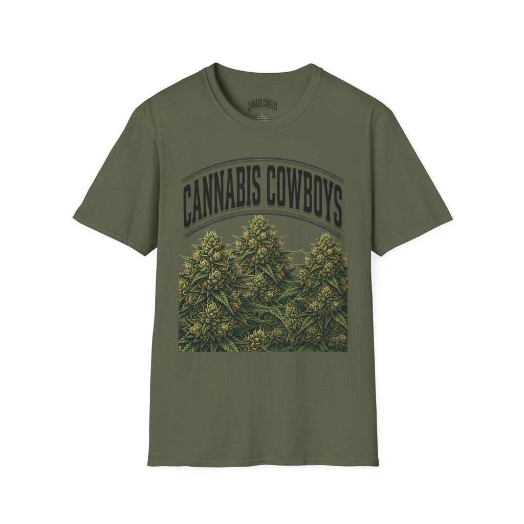 Cannabis Cowboys T-Shirt — Vintage Marijuana Graphic Tee for Enthusiasts