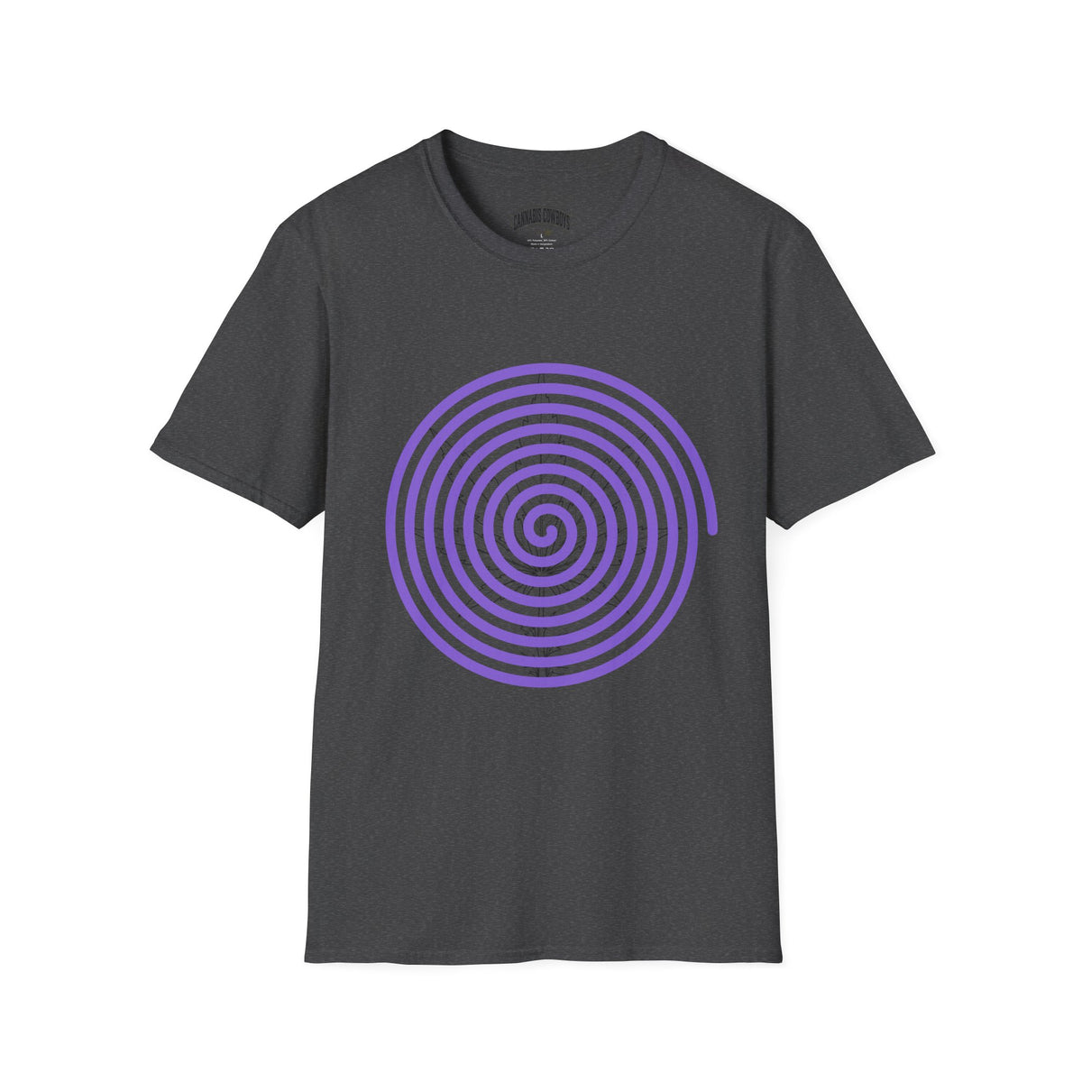 Spiral Target Graphic T-Shirt — Purple Concentric Circles Trendy Tee