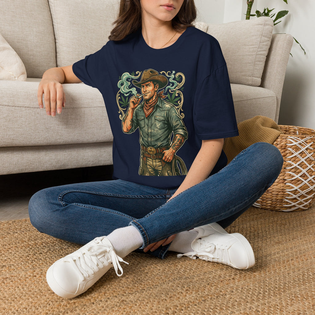 Cowboy Westman T‑Shirt — Vintage Ranch Smoke Graphic Tee