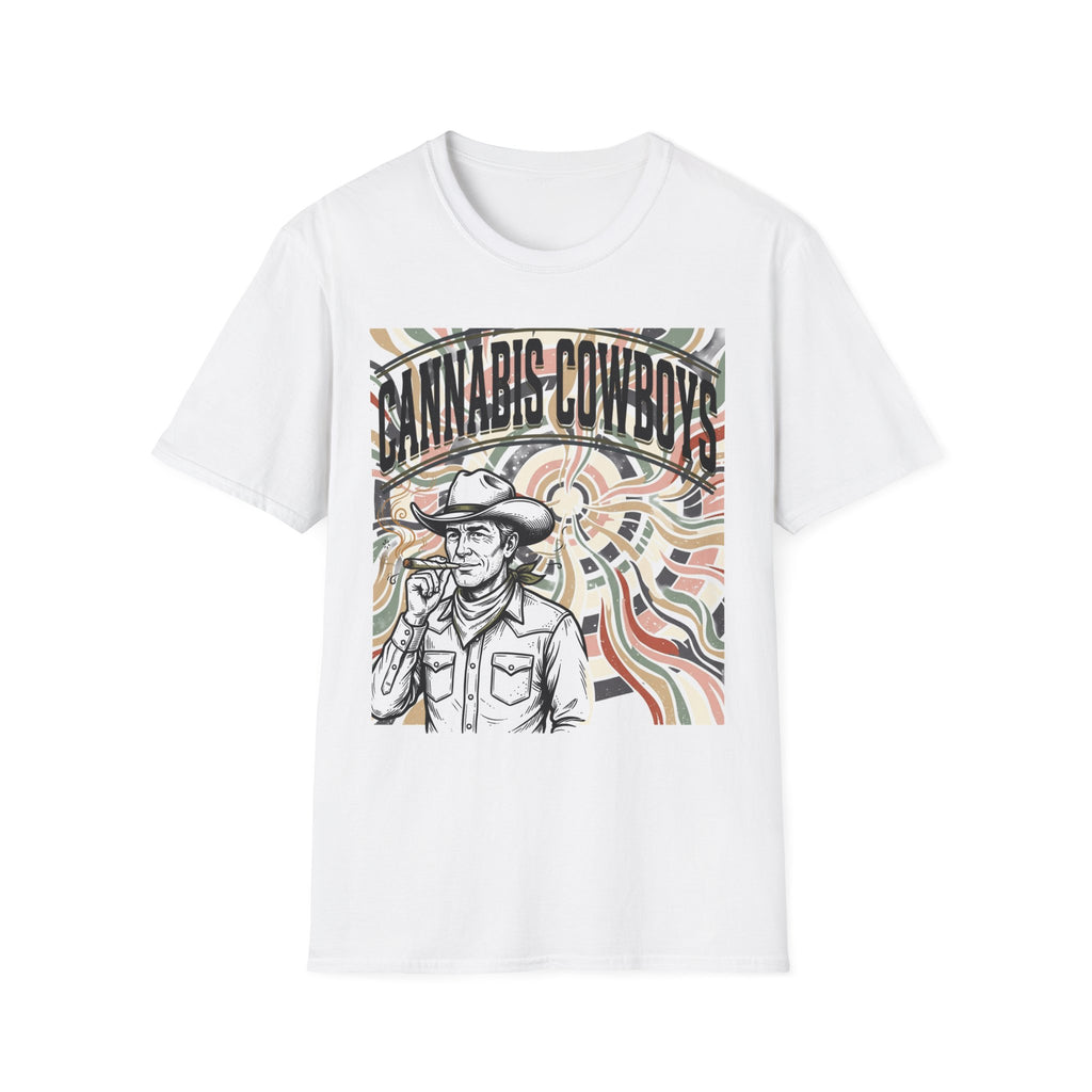 Cannabis Cowboys T-Shirt — Retro Psychedelic Western Graphic Tee