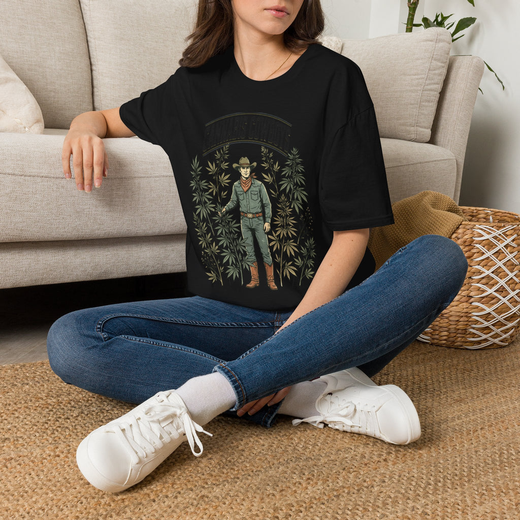 Cannabis Cowboys T-Shirt — Vintage Western Hemp Graphic Tee