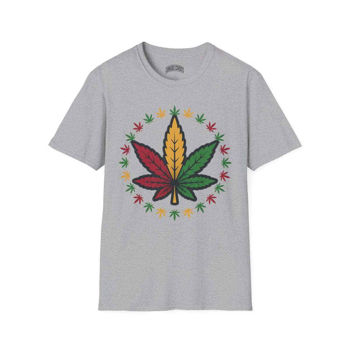 Rasta Cannabis Leaf T-Shirt – Reggae Red Yellow Green Marijuana Tee