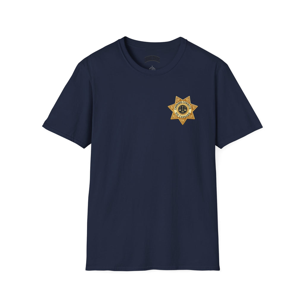 Sheriff Badge Pocket T‑Shirt — Vintage Law Enforcement Star Chest Tee
