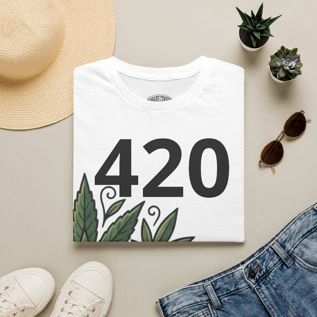 420 Graphic T-Shirt — Minimal Cannabis Number Tee