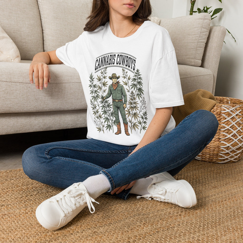Cannabis Cowboys T-Shirt — Vintage Western Hemp Graphic Tee