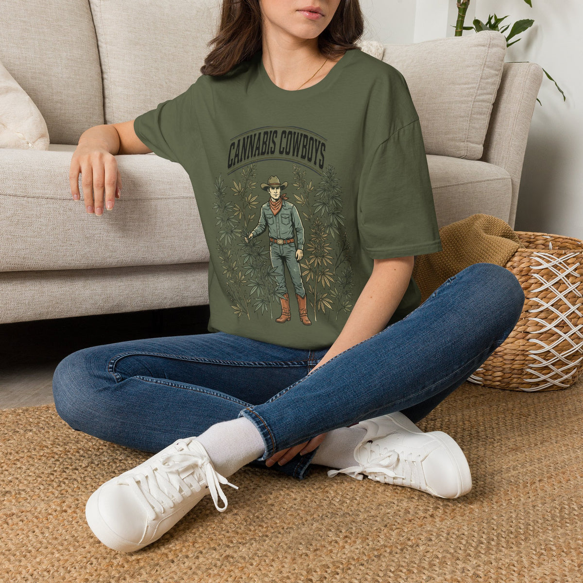 Cannabis Cowboys T-Shirt — Vintage Western Hemp Graphic Tee
