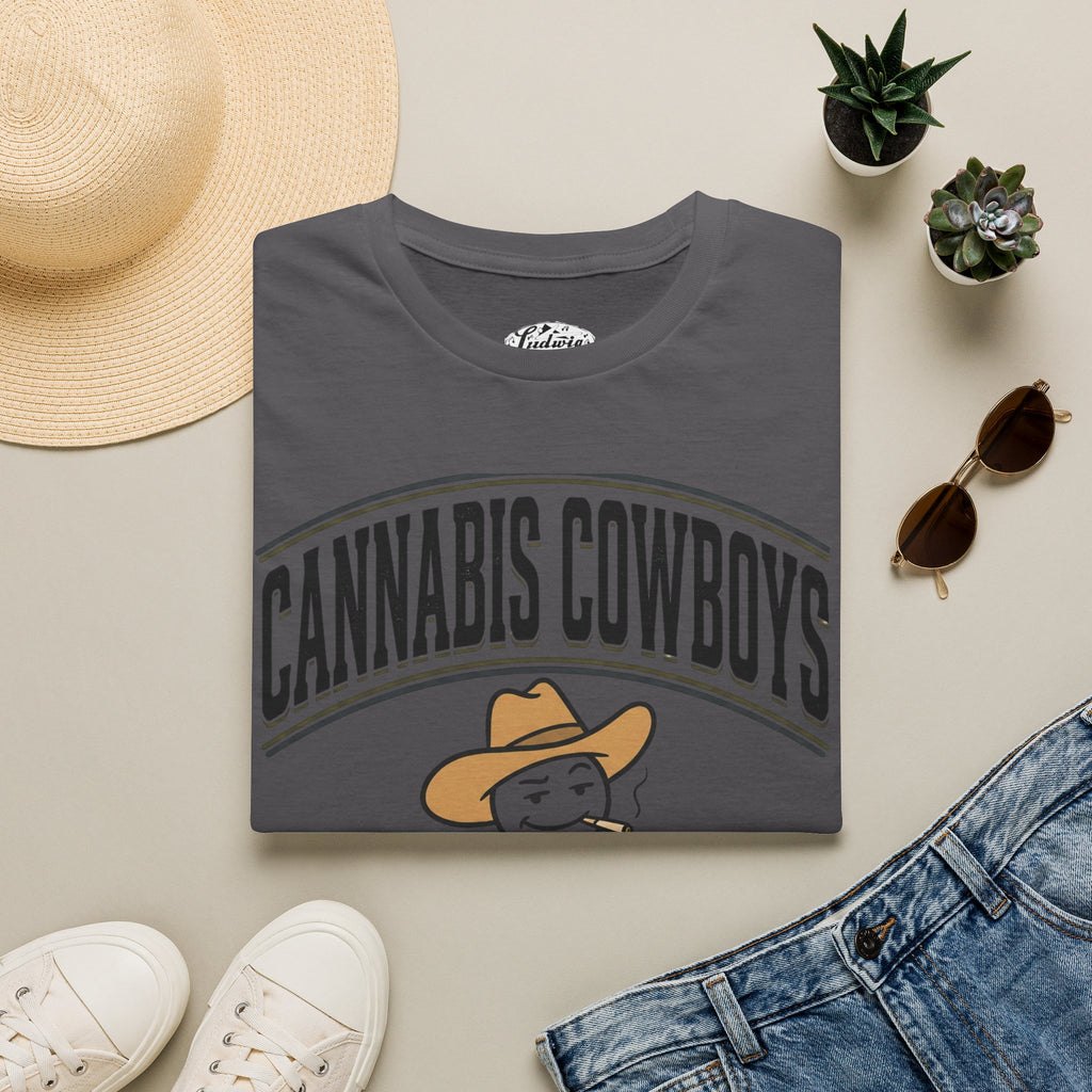 Cowboy Character T-Shirt — Cute Western Smoking Stick Figure Tee