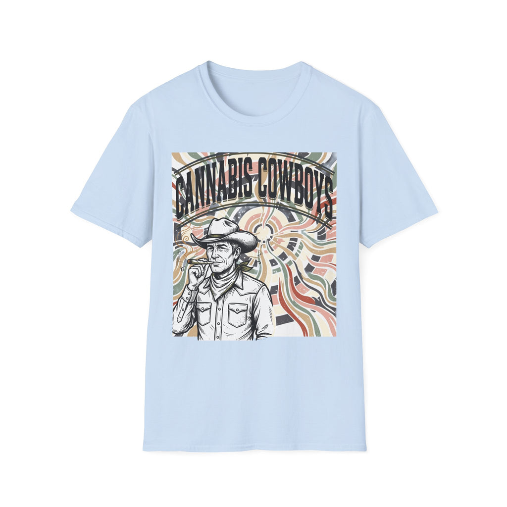 Cannabis Cowboys T-Shirt — Retro Psychedelic Western Graphic Tee