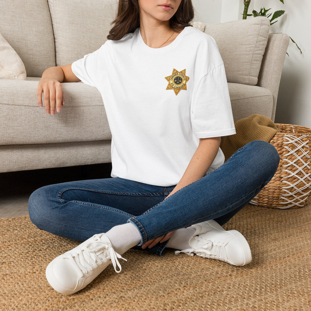 Sheriff Badge Graphic T-Shirt — Vintage Western Lawman Chest Logo