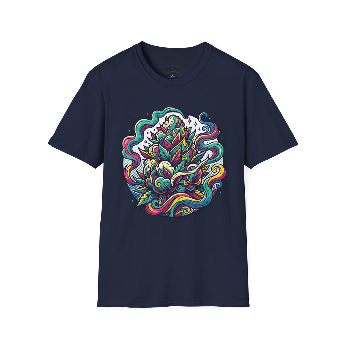 Psychedelic Botanical Tee — Colorful Abstract Floral Mandala T-Shirt