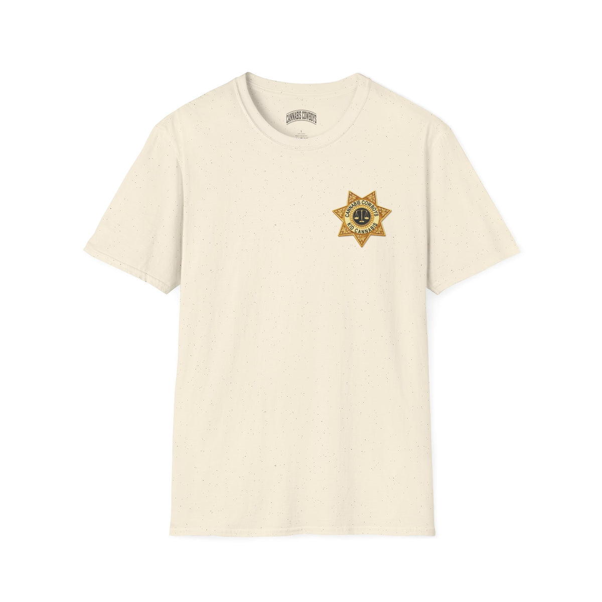 Sheriff Badge Pocket T‑Shirt — Vintage Law Enforcement Star Chest Tee