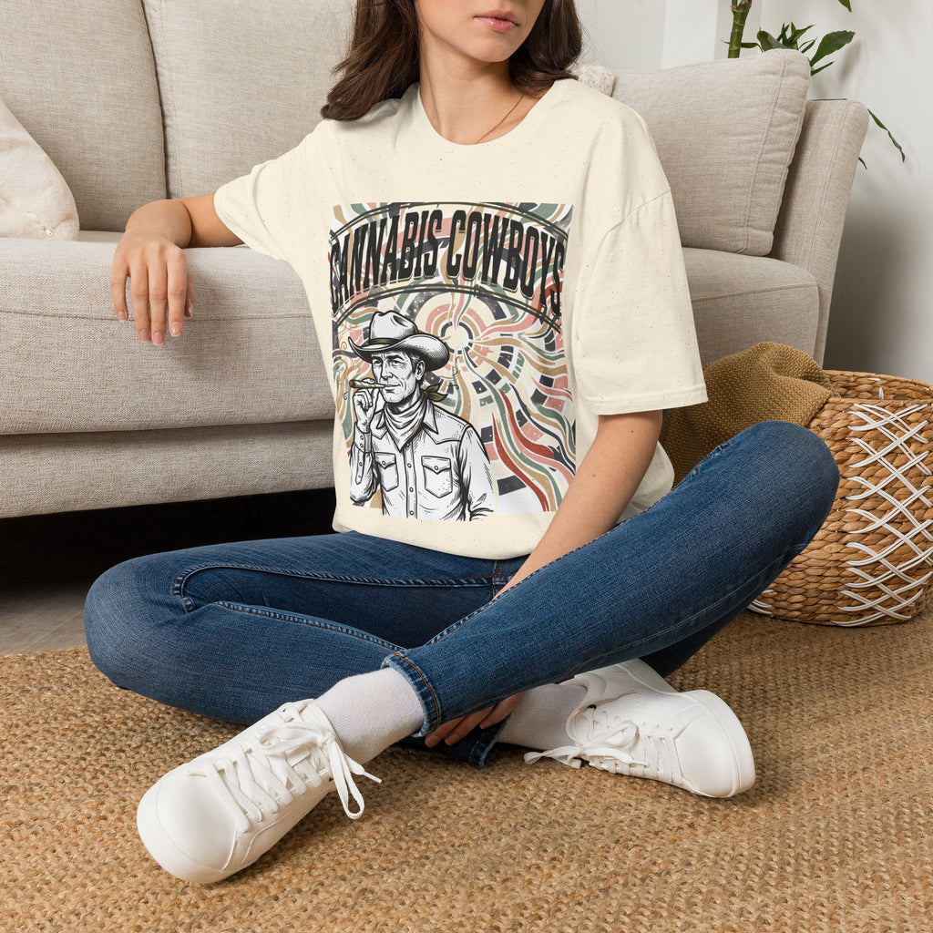 Cannabis Cowboys T-Shirt — Retro Psychedelic Western Graphic Tee