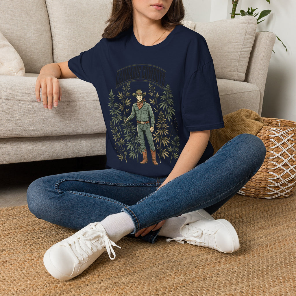 Cannabis Cowboys T-Shirt — Vintage Western Hemp Graphic Tee
