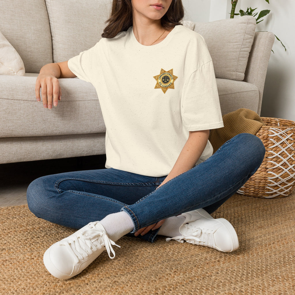 Sheriff Badge Pocket T‑Shirt — Vintage Law Enforcement Star Chest Tee