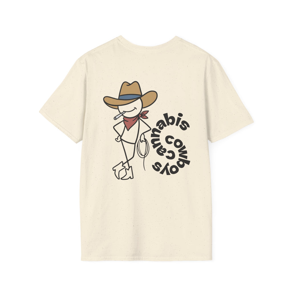 Cannabis Cowboys T-Shirt — Minimalist Cannabis Leaf Tee