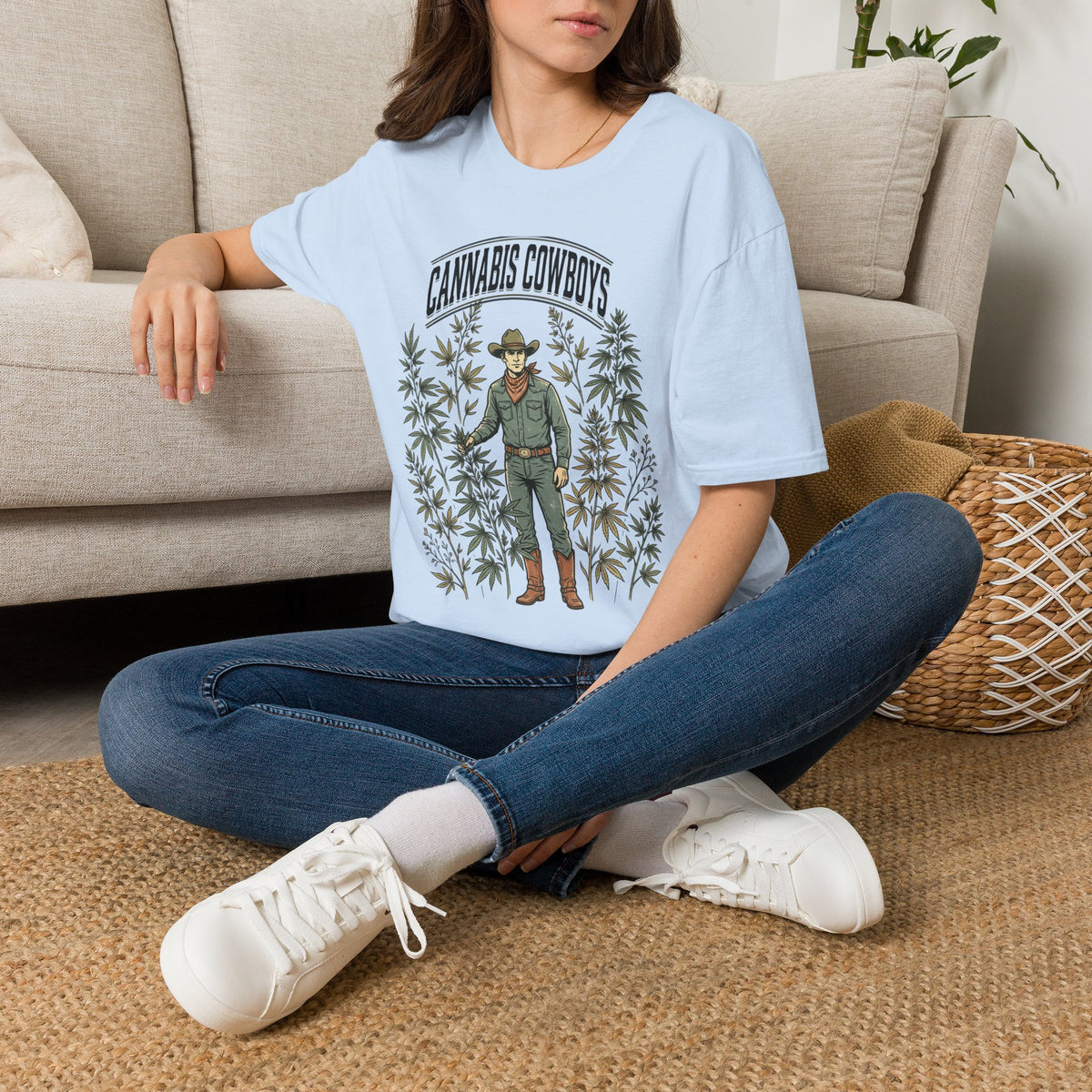 Cannabis Cowboys T-Shirt — Vintage Western Hemp Graphic Tee