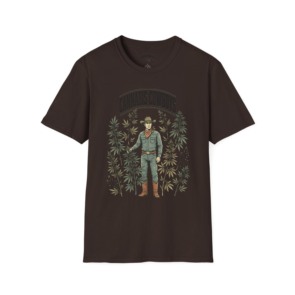 Cannabis Cowboys T-Shirt — Vintage Western Hemp Graphic Tee