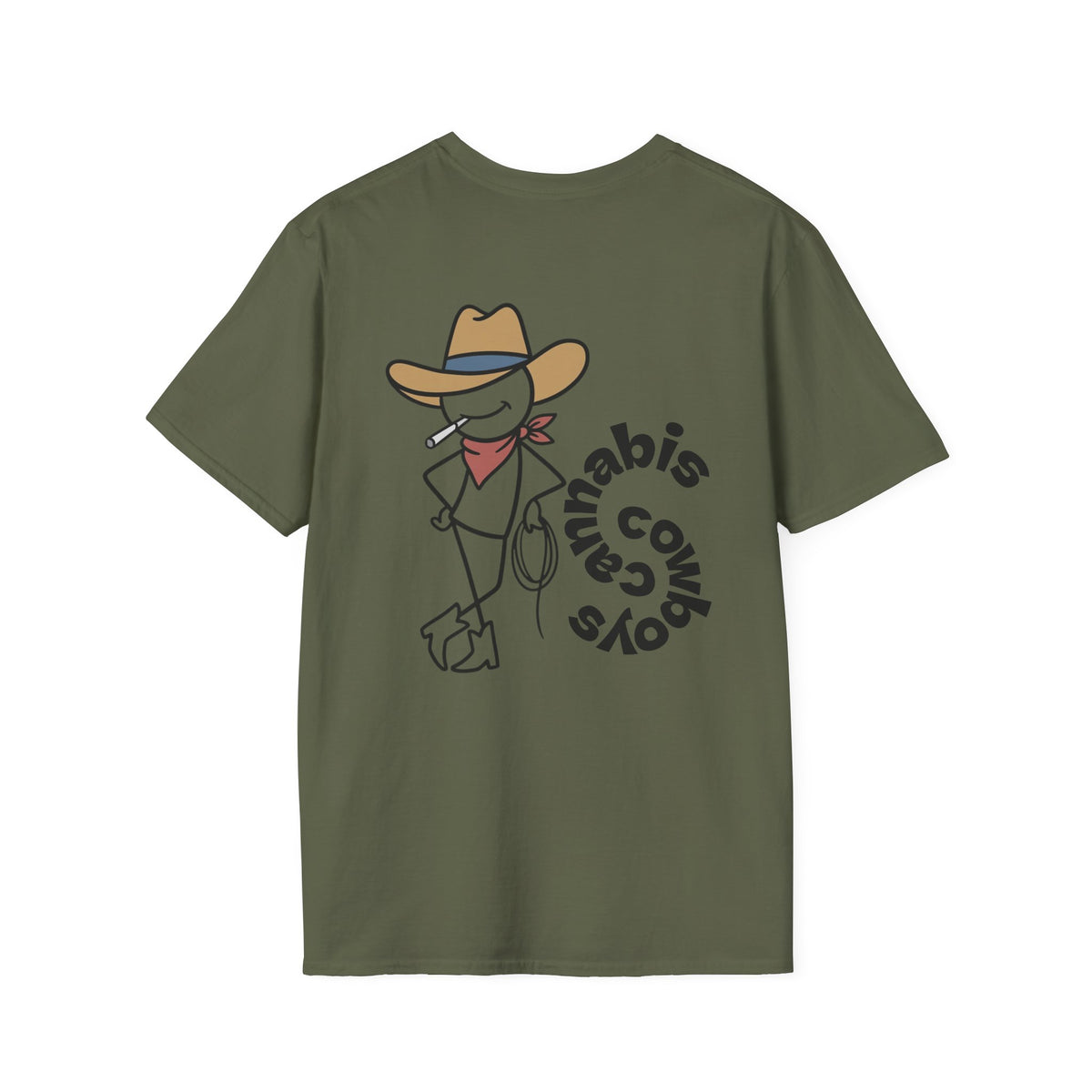 Cannabis Cowboys T-Shirt — Minimalist Cannabis Leaf Tee