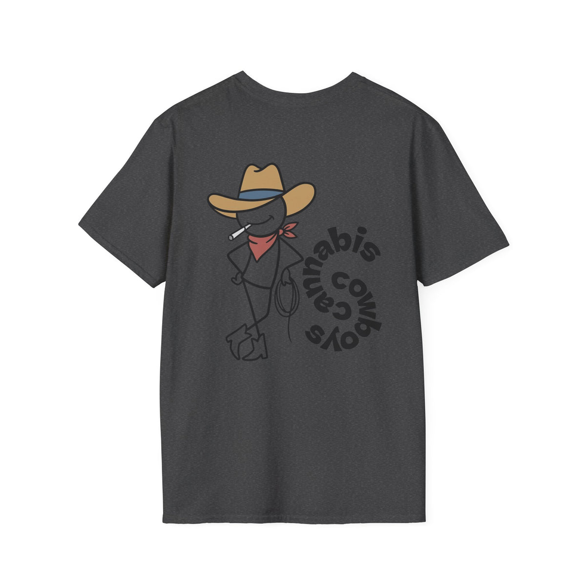 Cannabis Cowboys T-Shirt — Minimalist Cannabis Leaf Tee
