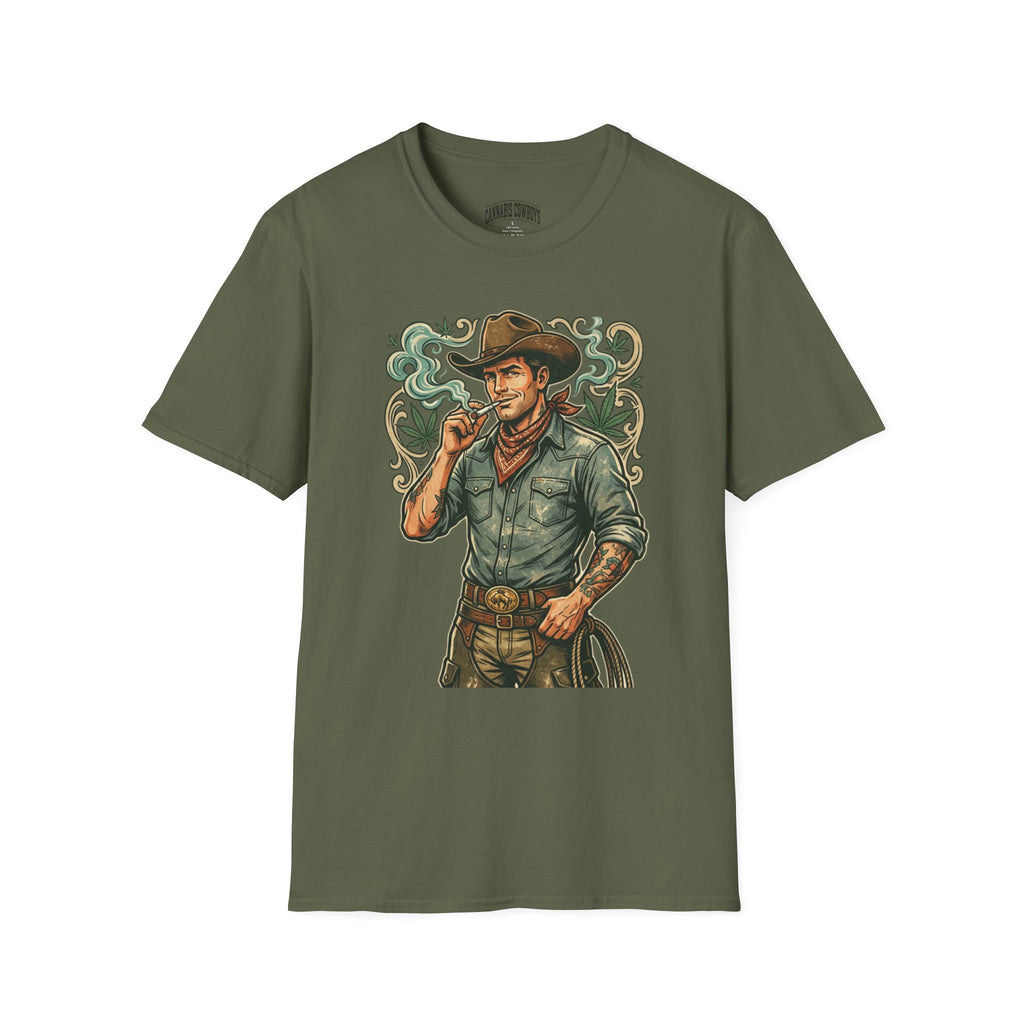 Cowboy Westman T‑Shirt — Vintage Ranch Smoke Graphic Tee