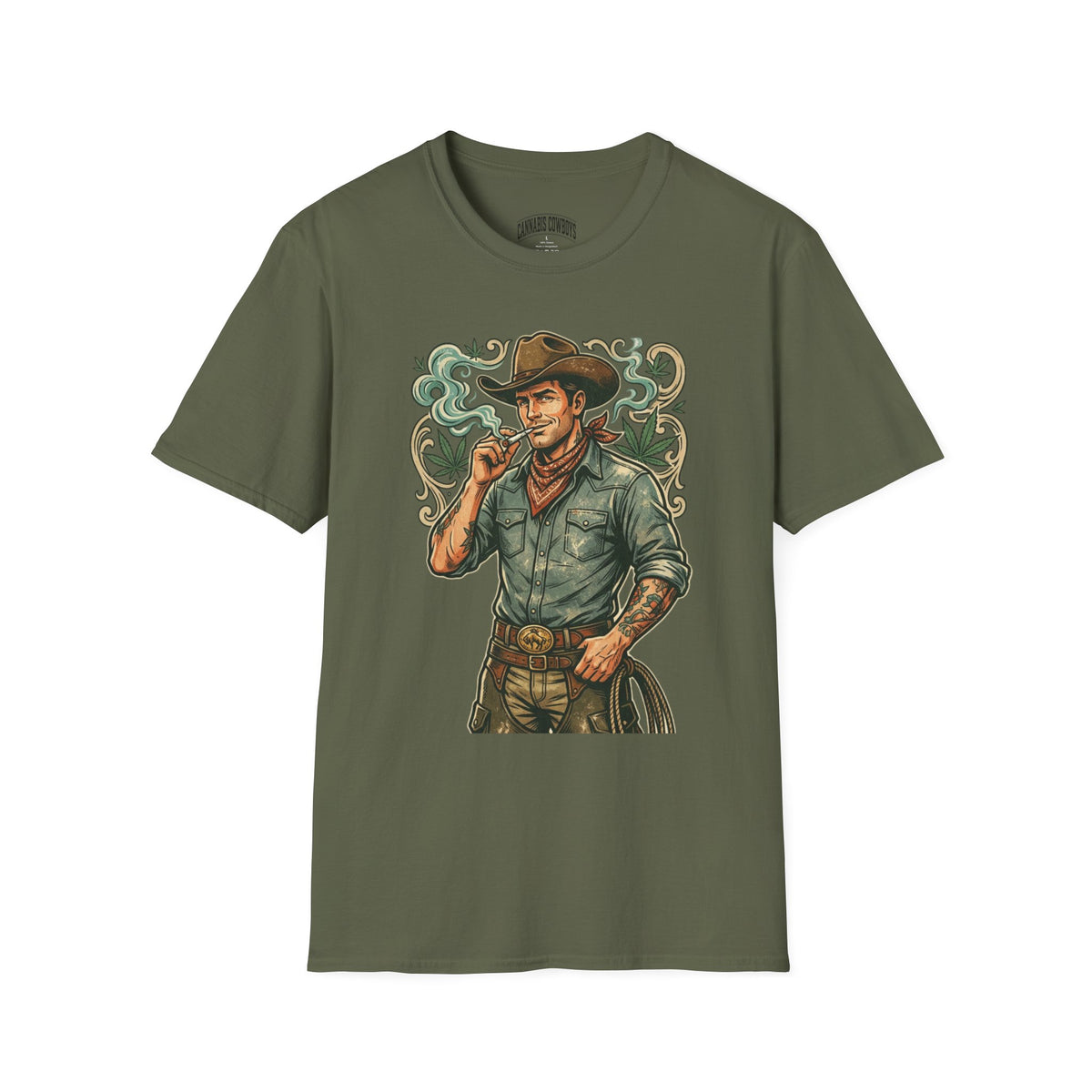 Cowboy Westman T‑Shirt — Vintage Ranch Smoke Graphic Tee